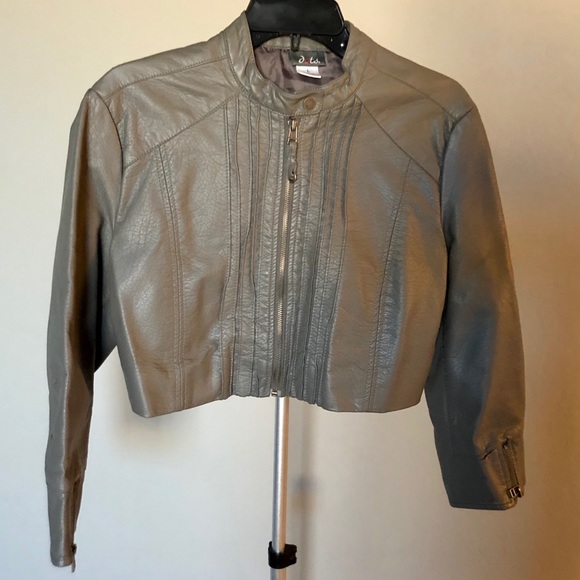 Dots Jackets & Blazers - Cropped Moto Jacket